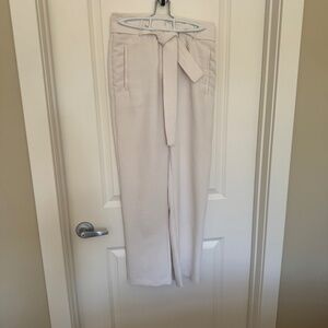 Aritzia front tie pants white size 6